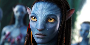 Primo piano di Neytiri in Avatar (2009)